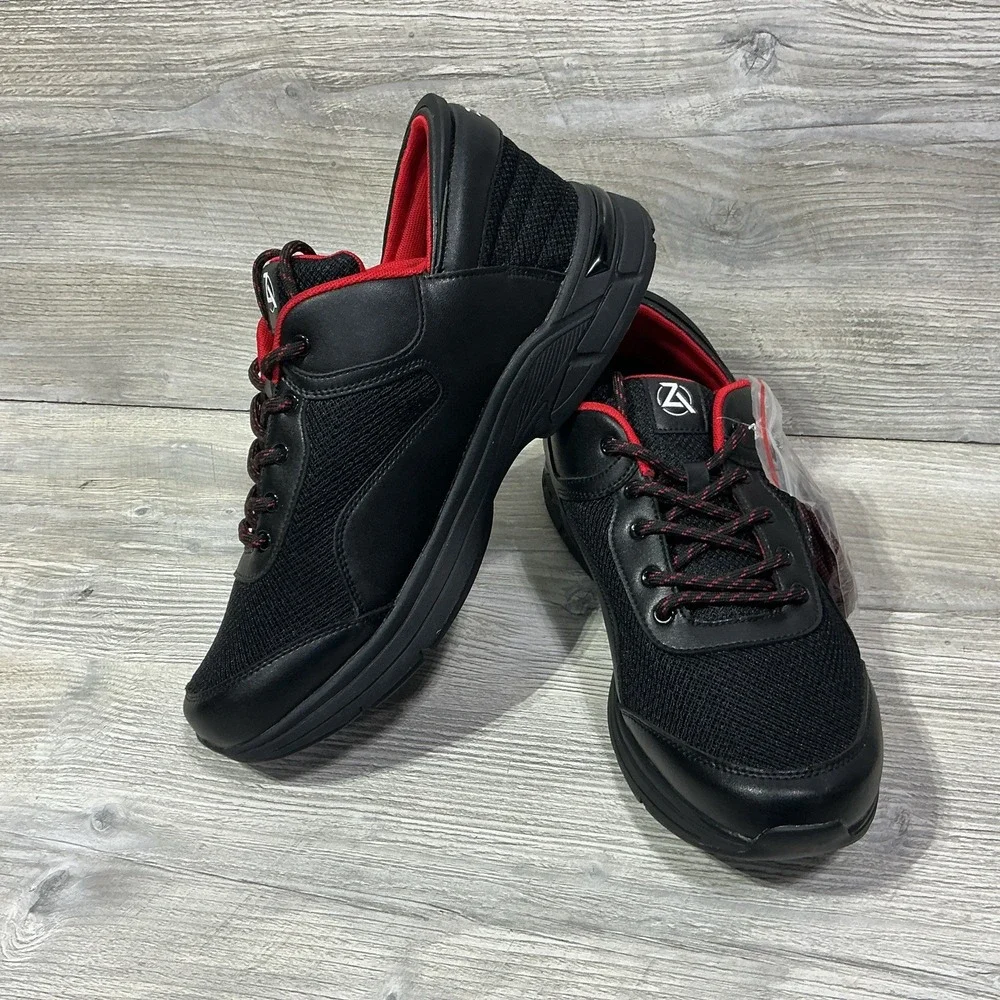 NEW Zeba Mens Sneakers Size 14 M Hands Free Comfort Walking Shoes Black Red